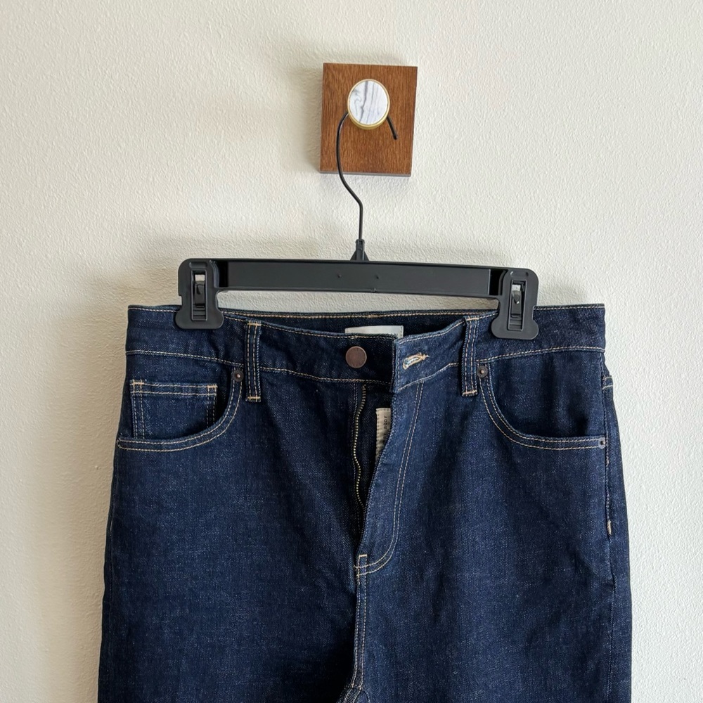 Classic Dark Blue Wide Leg Jeans - Women's Flare